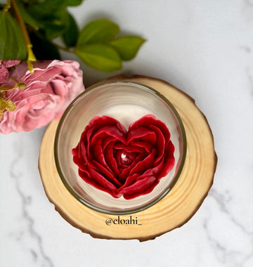 Rose Heart Jar Candle