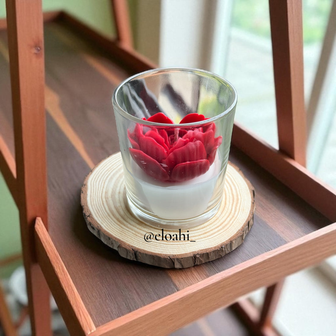 Rose Heart Jar Candle